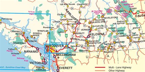 bc towns|map of southern bc towns.